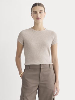 Shrunken Tee in Cozy Waffle | Heathered Oatmeal