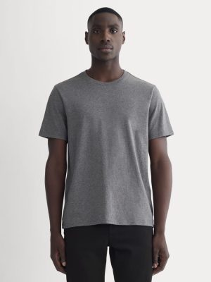 The Essential Organic Crew | Heathered Charcoal