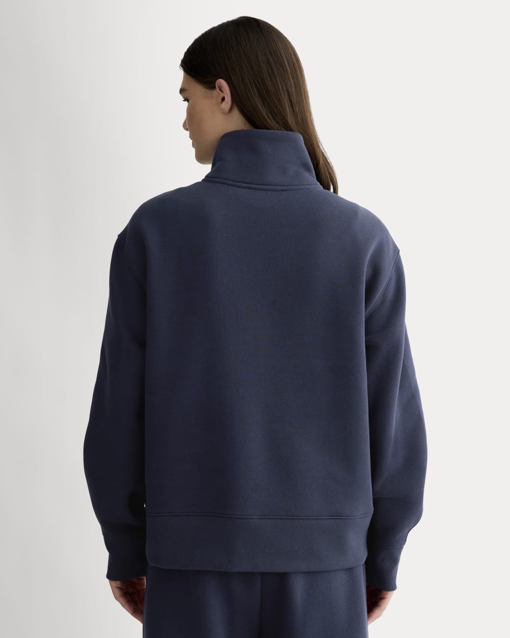 Luxe Fleece Half-Zip Sweatshirt | Navy - Image 5