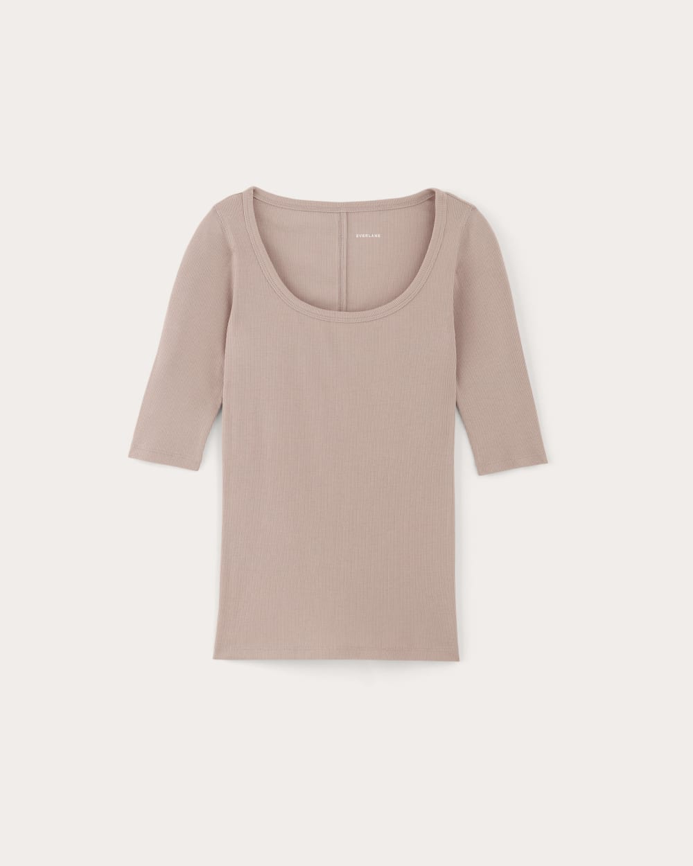 The Luxe Rib Scoop-Neck Tee | Dusty Rose - Image 2