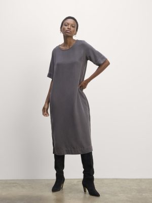 The Relaxed T-Shirt Dress in Buttersoft | Graphite