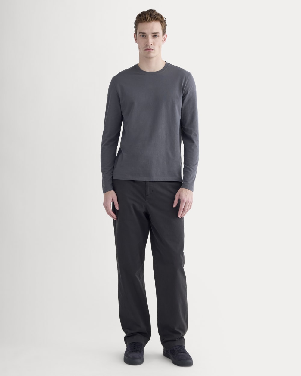 The Essential Organic Long-Sleeve Tee | Graphite - Image 3