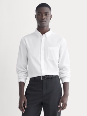 Washed Poplin Shirt | White