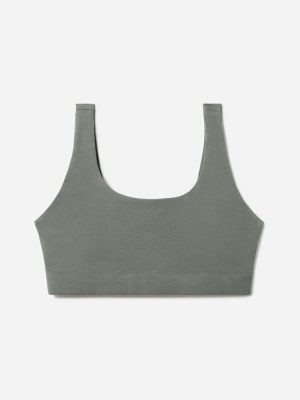 The Cotton Tank Bra | Dark Sage