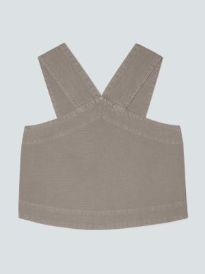 The Cross-Front Apron Top | Clay