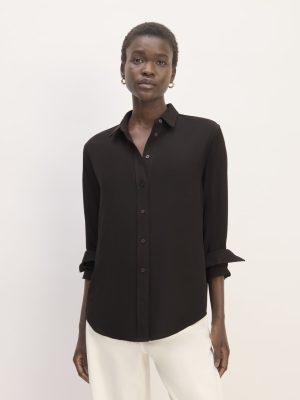 The City Stripe Relaxed Shirt | Black