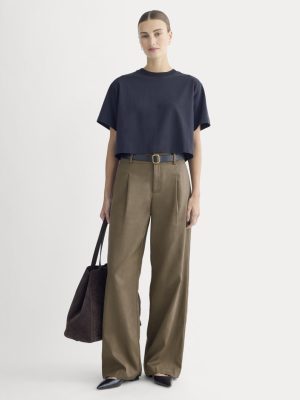 Wide-Leg Trouser in Buttersmooth | Deep Taupe | 32 Inseam