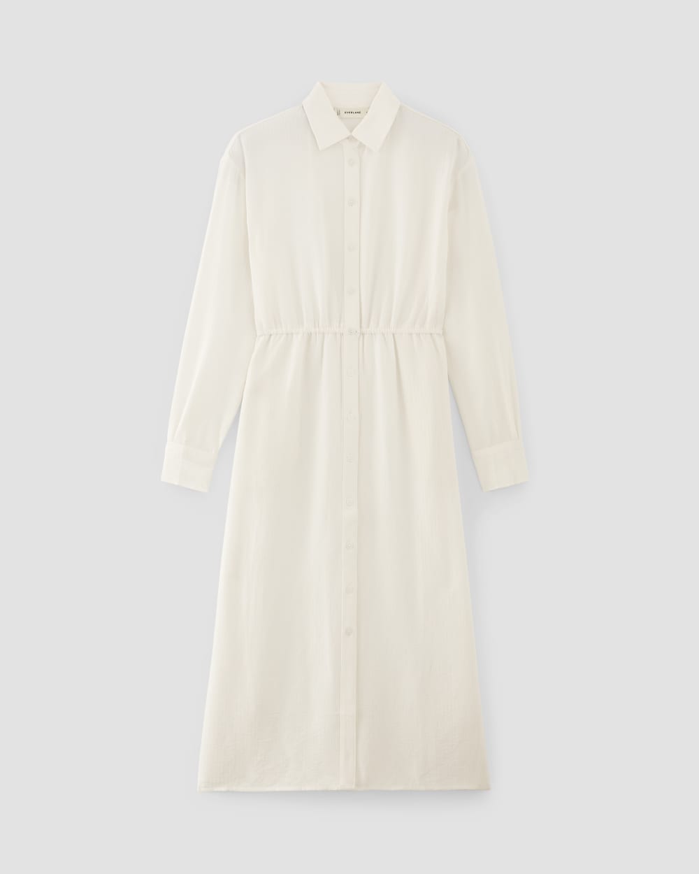 The Mini Jacquard Stripe Shirt Dress | Bone - Image 2