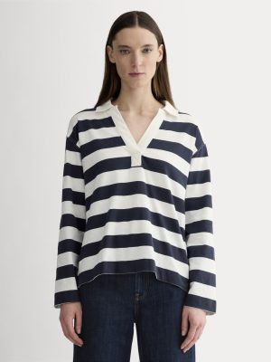 The Mariner Rugby Top | Navy / Bone