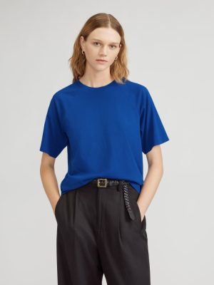 The Organic Cotton Raglan Tee | Mazarine Blue