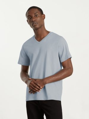 The Organic Cotton V-Neck Tee | Sky