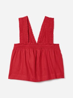 The Smocked Linen Cami | Goji Berry