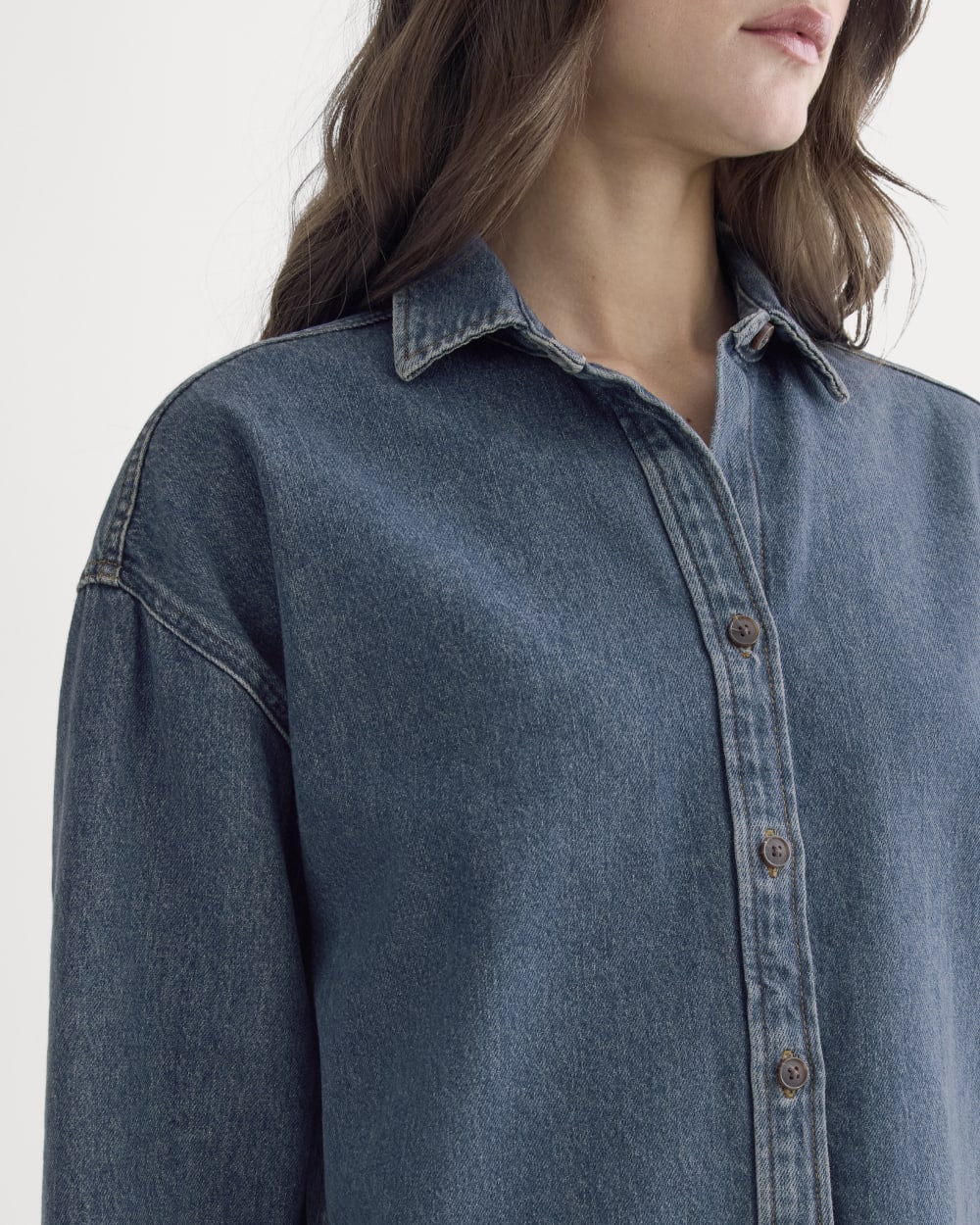 The Oversized Denim Shirt | Tungsten Blue Stone - Image 4