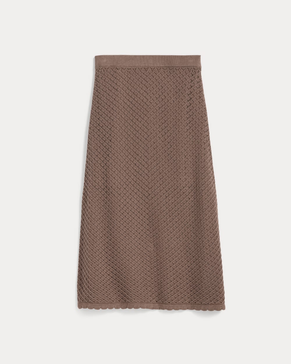 The Lace Knit Skirt | Mocha - Image 2