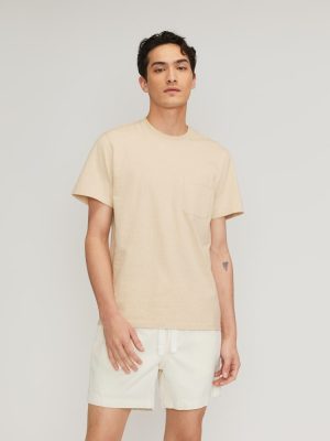 The Premium-Weight Pocket Tee | Uniform | Heathered Cashew