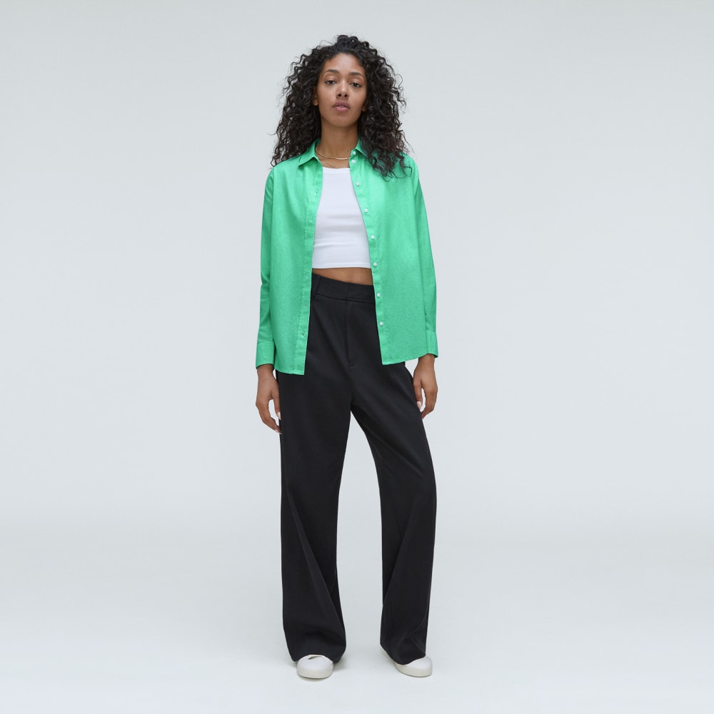 The Must-Have Shirt in Silky Cotton | Bright Jade / White - Image 6