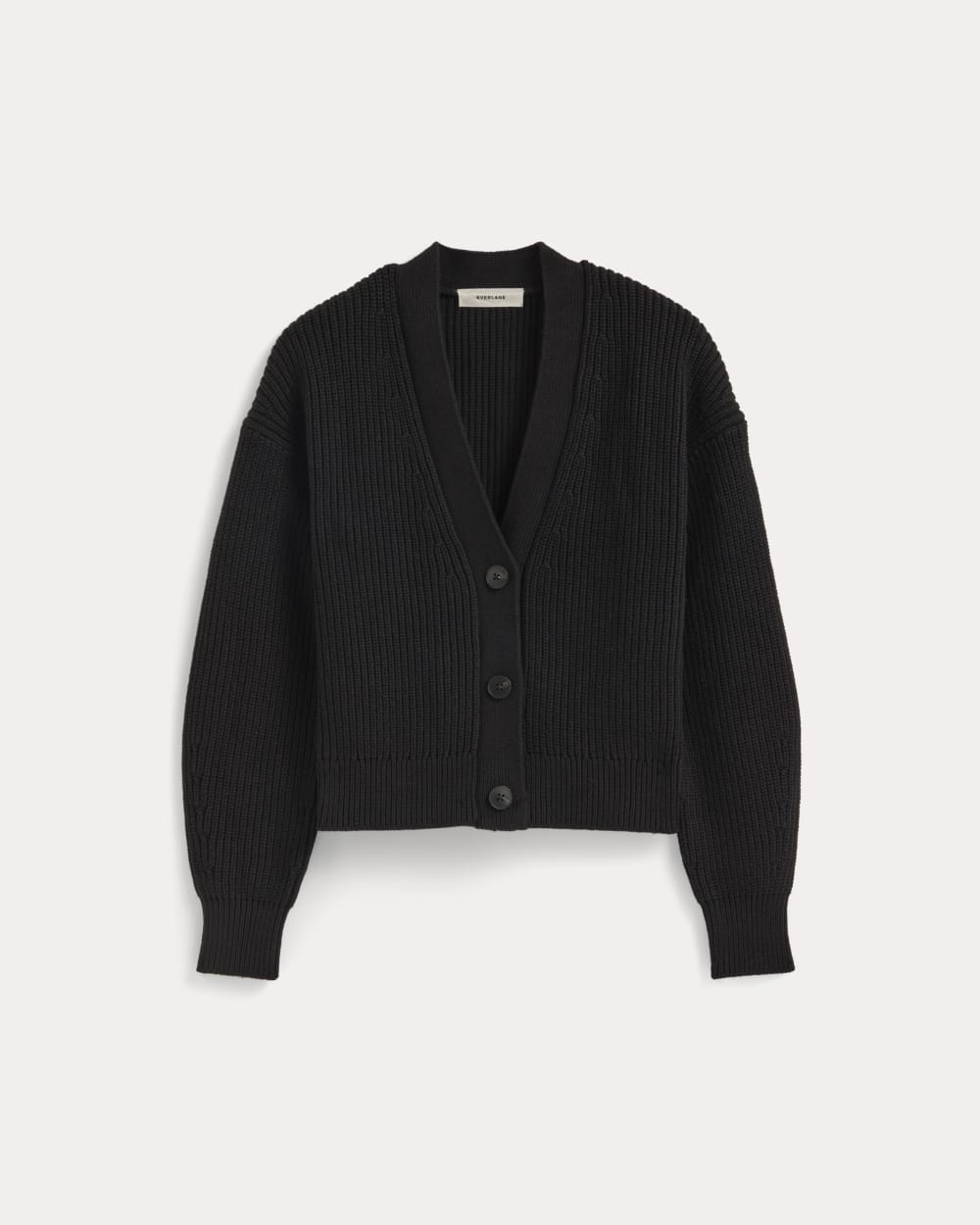 The Boxy Cardigan in Everyday Cotton | Black - Image 2