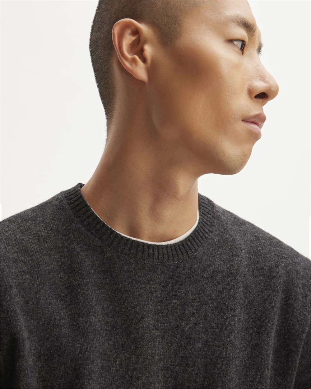 The Premium Merino Crew Neck Sweater | Charcoal - Image 4