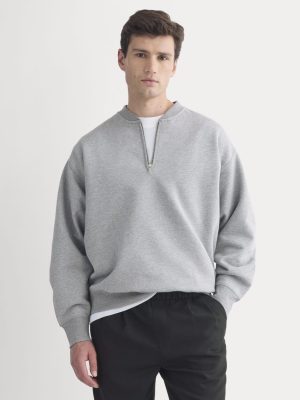 Luxe Fleece Half-Zip Pullover | Vintage Heather Grey