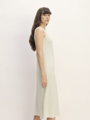 The Rib-Knit A-Line Tank Dress | Bone