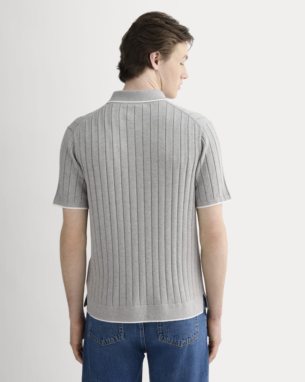 The No-Sweat Button-Down Polo | Heather Grey - Image 5