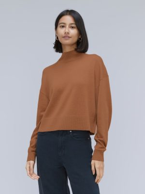 The Luxe Merino Turtleneck | Tawny Brown