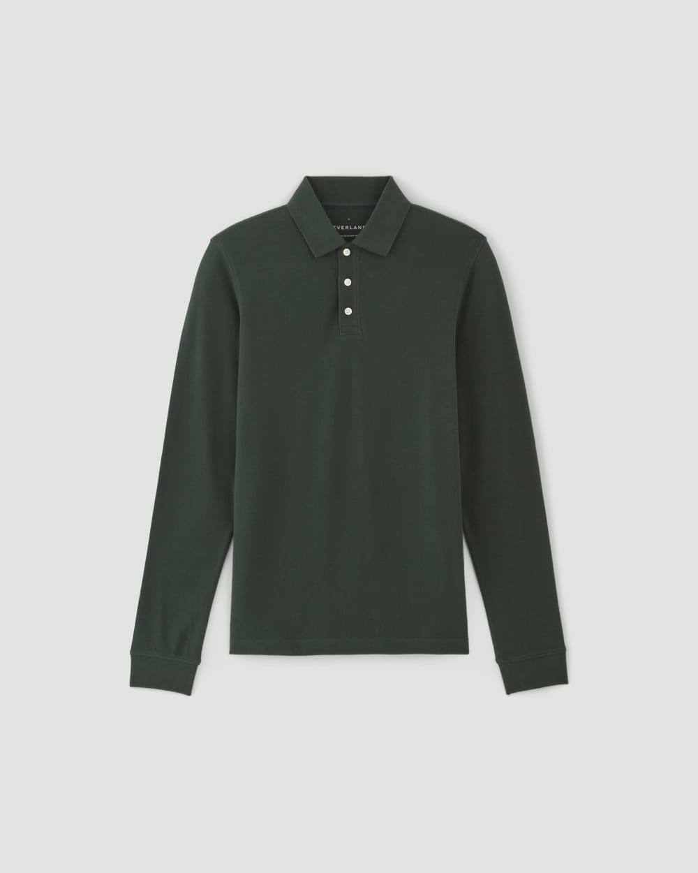 The Long-Sleeve Pique Polo | Scarab - Image 2