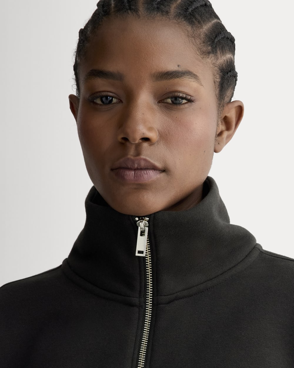 Luxe Fleece Half-Zip Sweatshirt | Black - Image 4