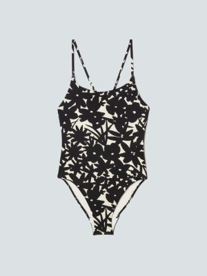 The String One-Piece | Black / Canvas Floral