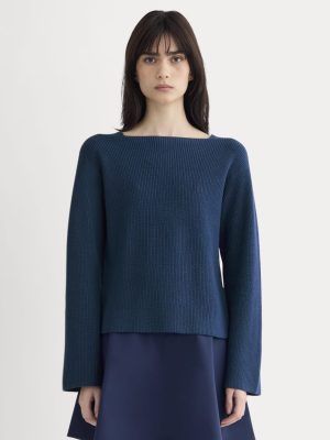 The Boatneck Top in Everyday Cotton | Deep Lazuli Blue