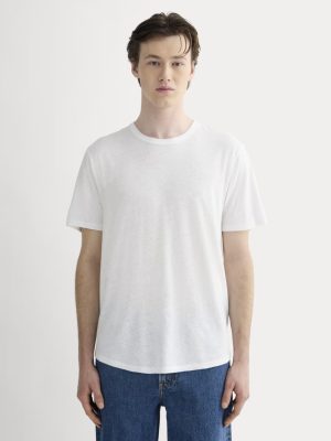 The Cotton Linen Tee | White