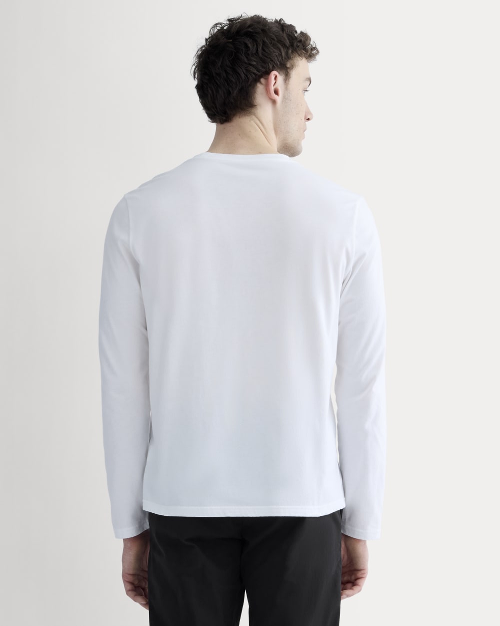 The Essential Organic Long-Sleeve Tee | White - Image 4
