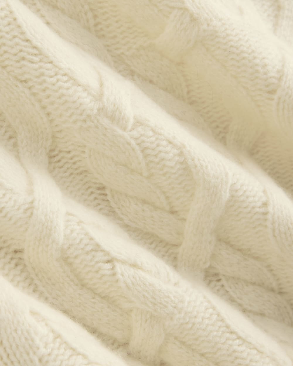 Cable Knit Crew in Luxe Merino | Bone - Image 6