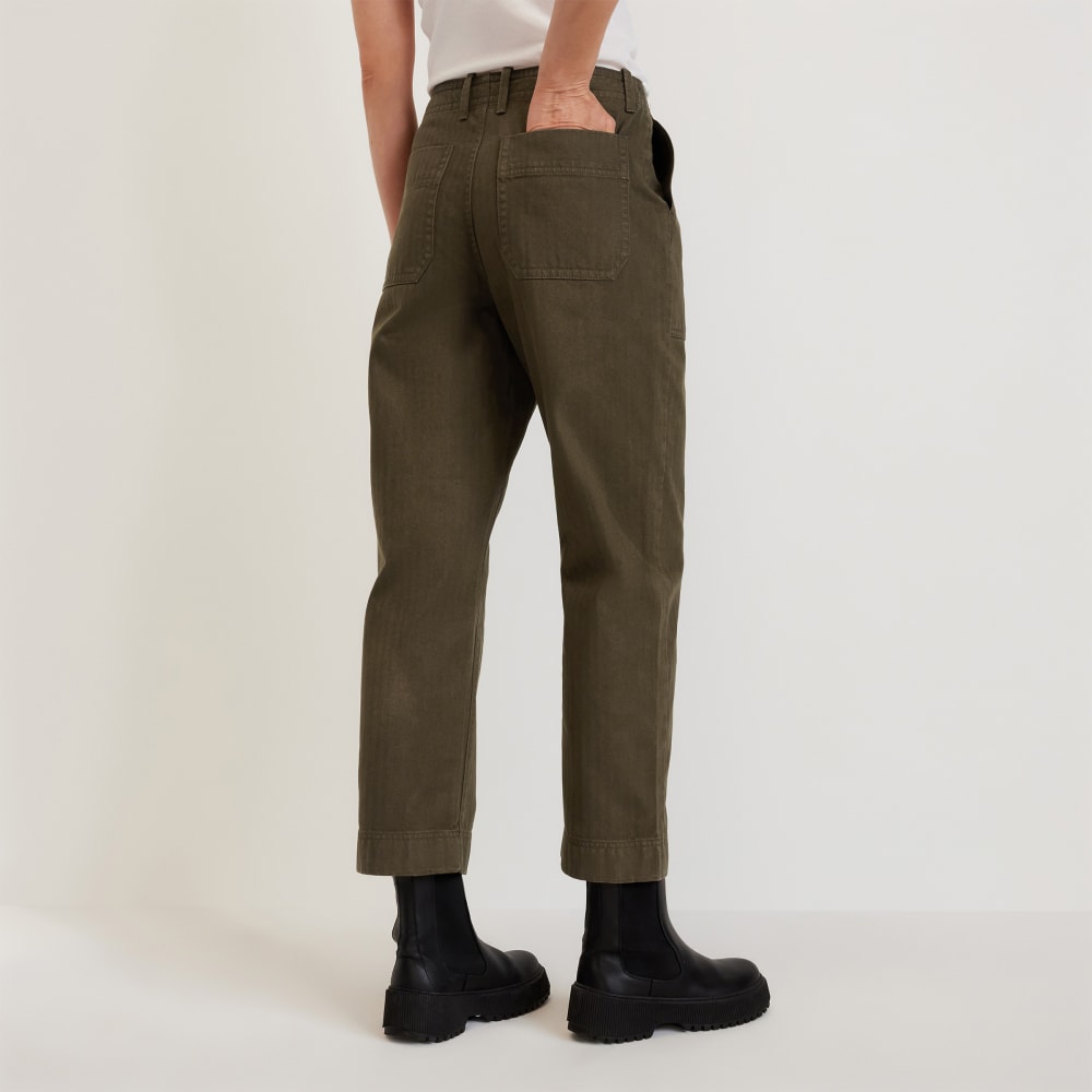 The Organic Cotton Herringbone Pant | Beech - Image 3