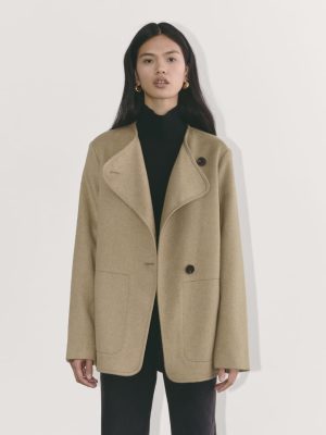 The October Coat | Dark Heathered Camel