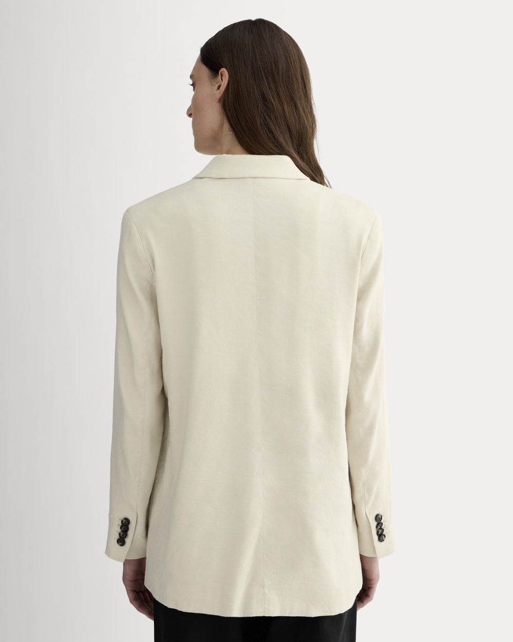 The Oversized Blazer in Stretch Linen | Birch - Image 5