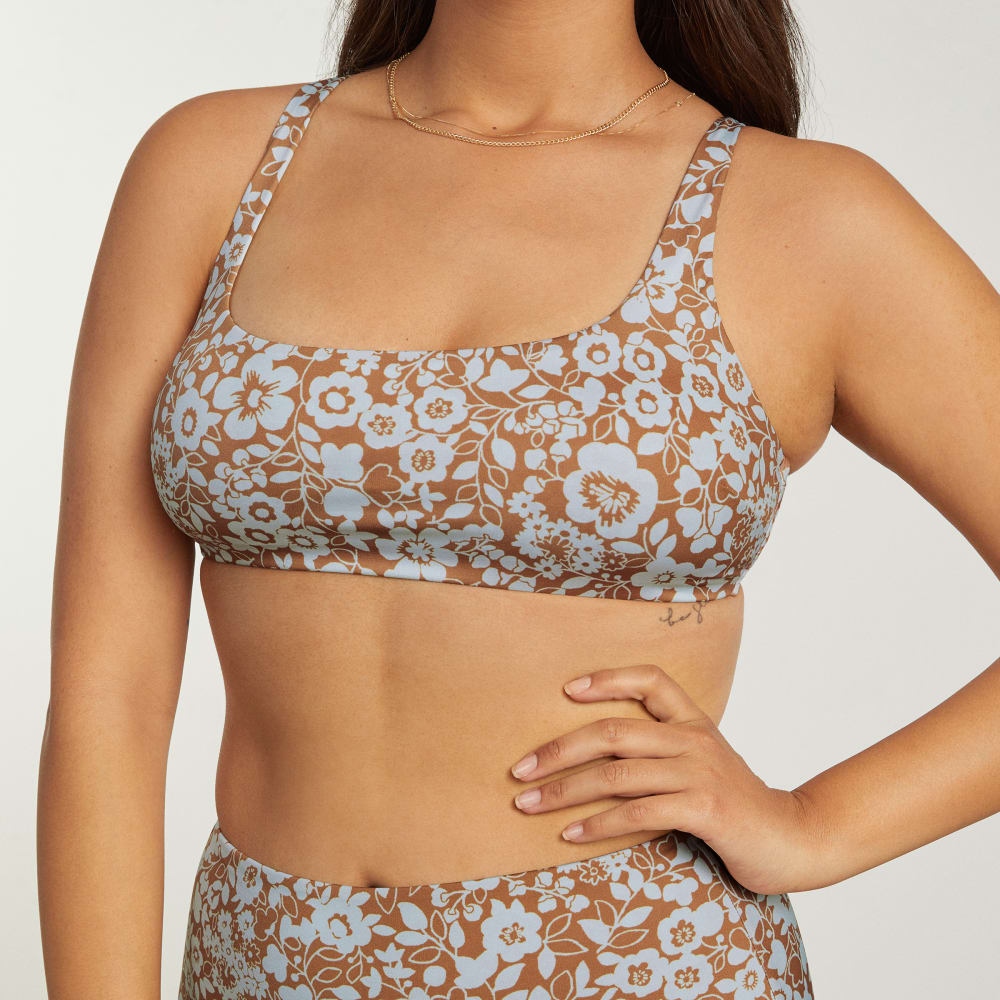 The Square-Neck Bikini Top | Honey Floral - Image 4