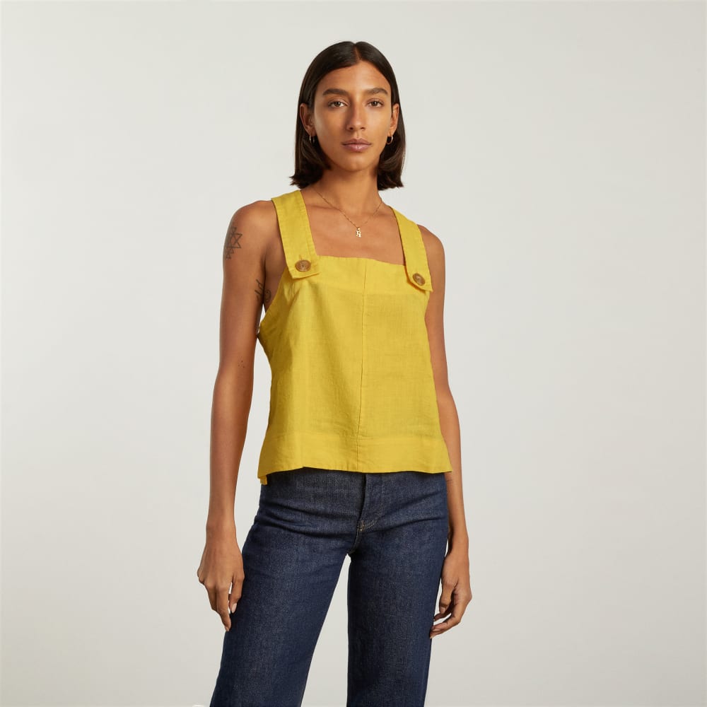 The Apron Linen Tank | Super Lemon - Image 2