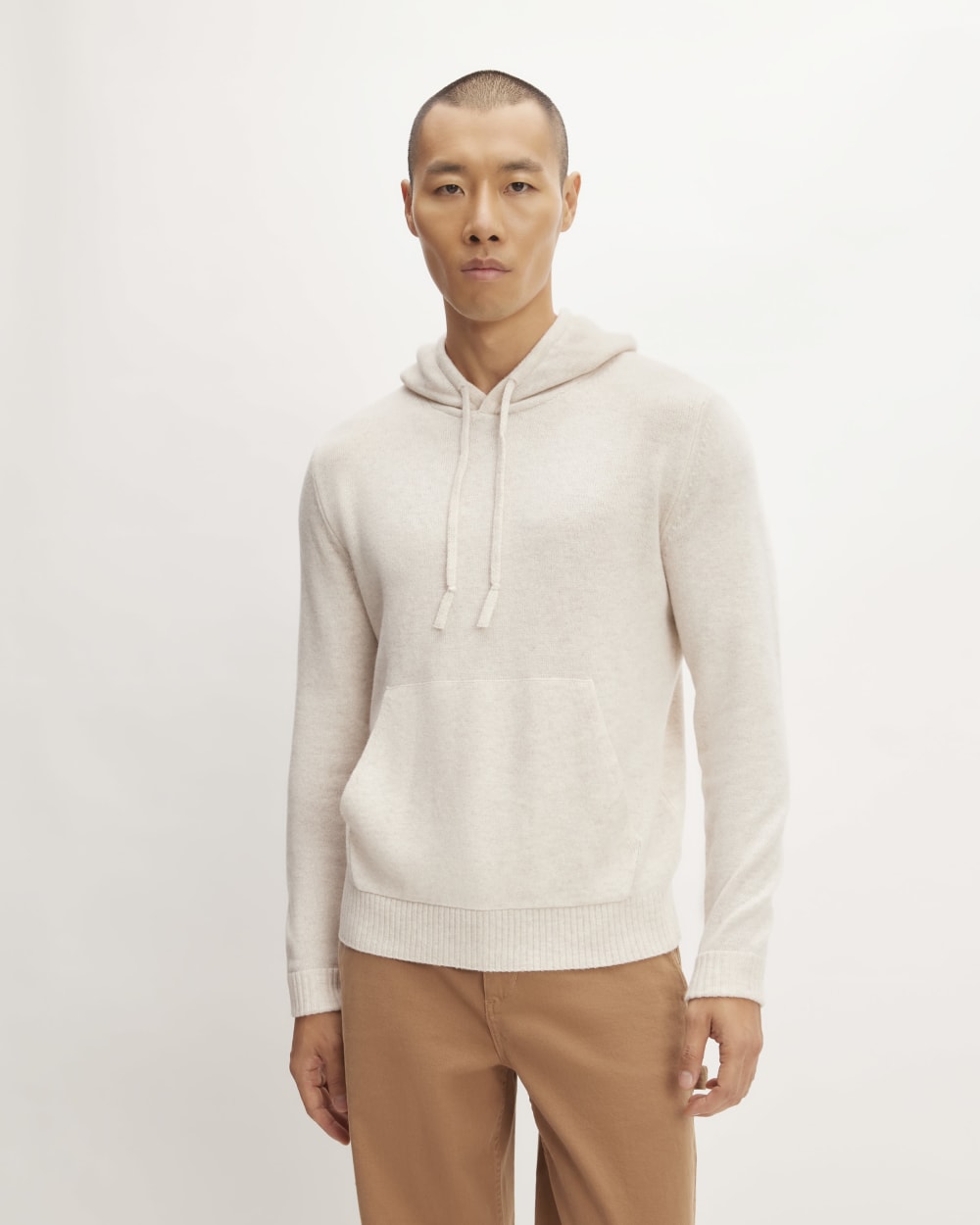 The Felted Merino Hoodie | Heathered Oat