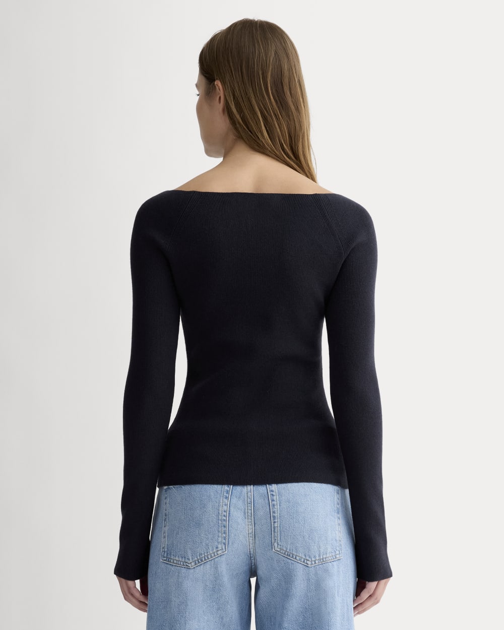 The Knit Boatneck Top | Navy - Image 5