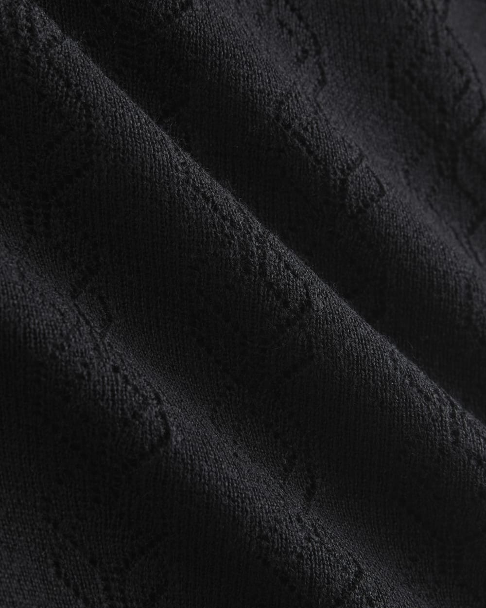 The Pointelle Racerback Tank in Ultrafine Merino | Black - Image 6