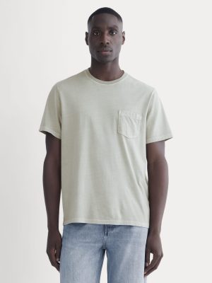 The Essential Organic Garment-Dyed Crew | Seagrass