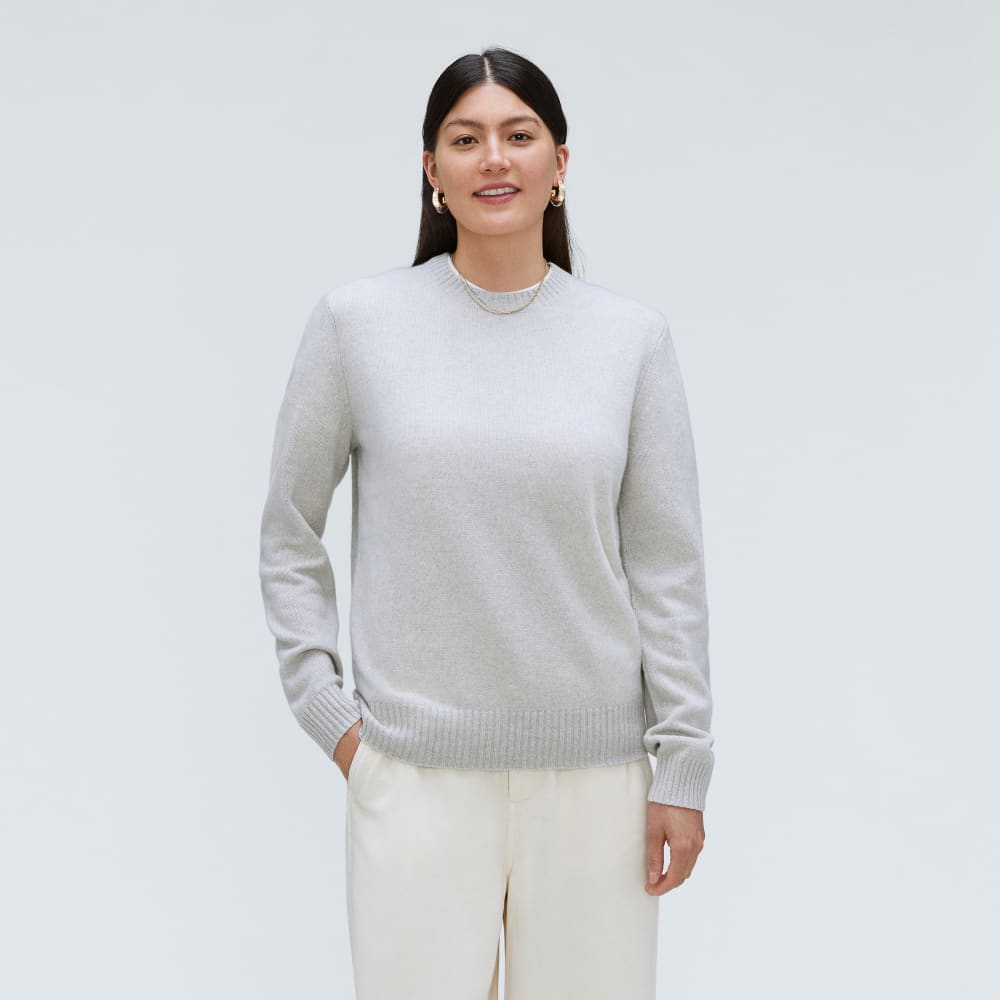 The Everyone Cashmere Crew | Pale Heather Grey