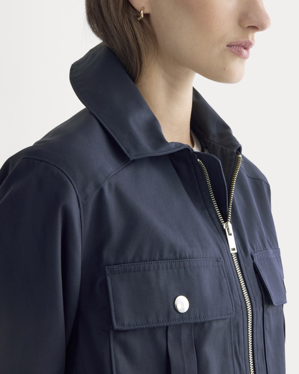 The Cropped Utility Jacket | Navy - Image 4
