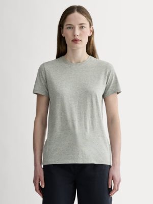 The Slim Crew in Essential Cotton | Heathered Grey