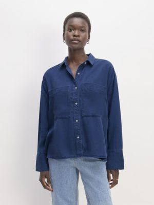 The Boxy Overshirt in Buttersoft | Bellwether Blue
