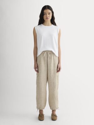 The Cargo Curve Pant in Linen | Cornstalk Chambray