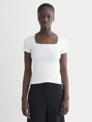 The Form Square-Neck Top | White