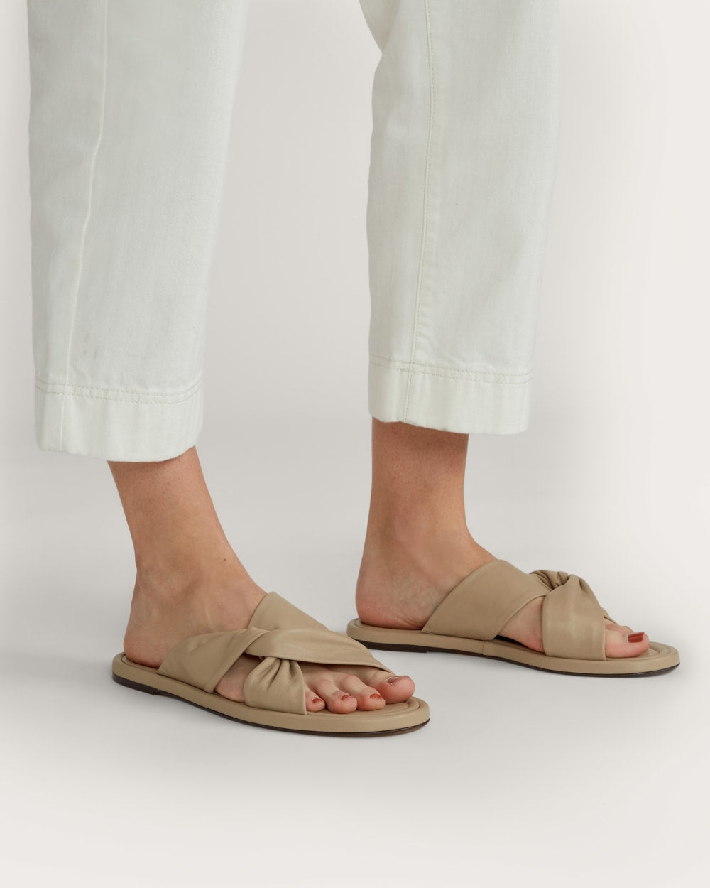 The Day Twist Sandal | Warm Khaki - Image 2
