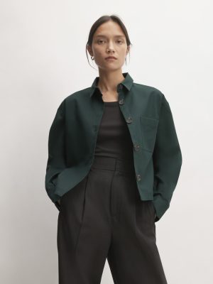 The Structured Cotton Cropped Shirt | Scarab